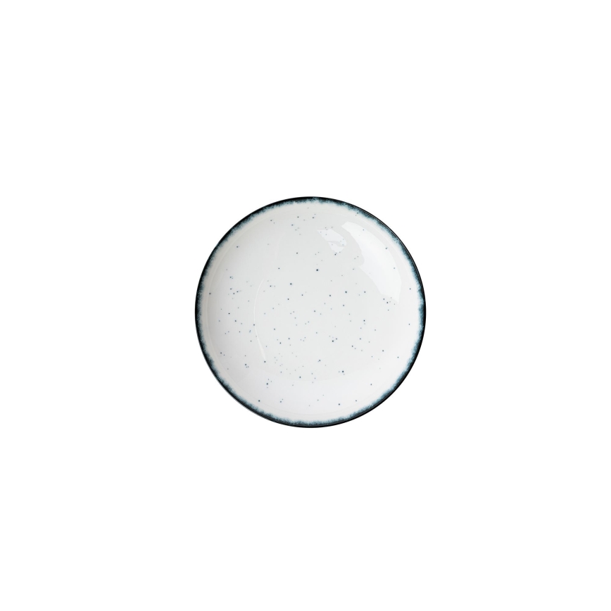 Jedálenská súprava 24 ks biela/čierna/porcelán