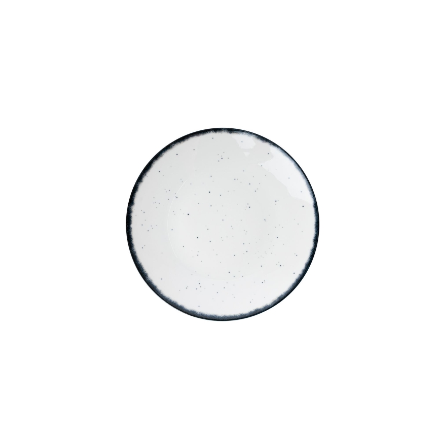 Jedálenská súprava 24 ks biela/čierna/porcelán