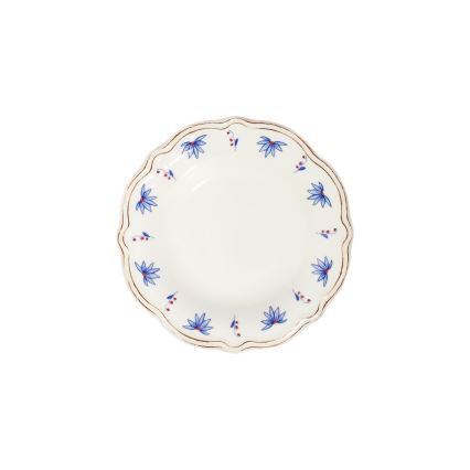 Jedálenská súprava 24 ks biela/modrá/červená/porcelán
