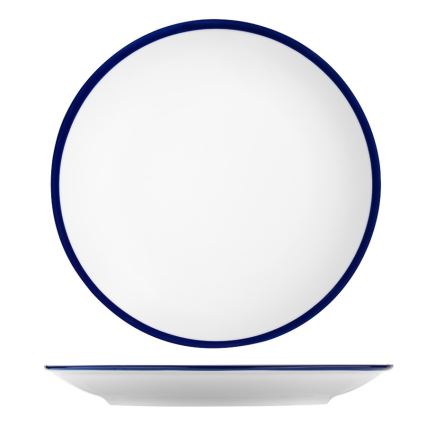 Jedálenská súprava 24 ks biela/modrá/porcelán