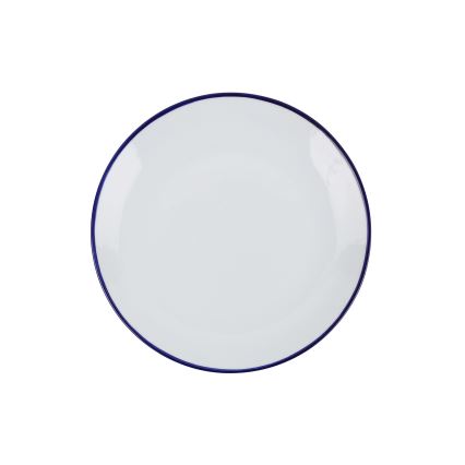 Jedálenská súprava 24 ks biela/modrá/porcelán