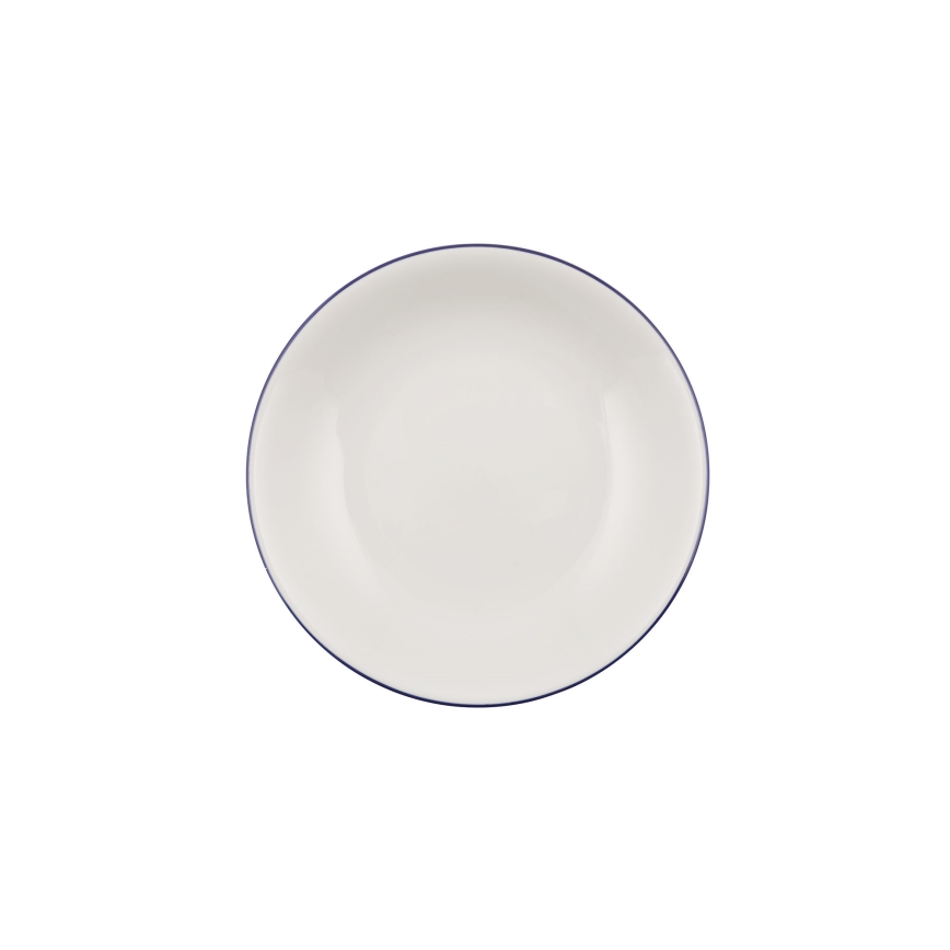 Jedálenská súprava 24 ks biela/modrá/porcelán