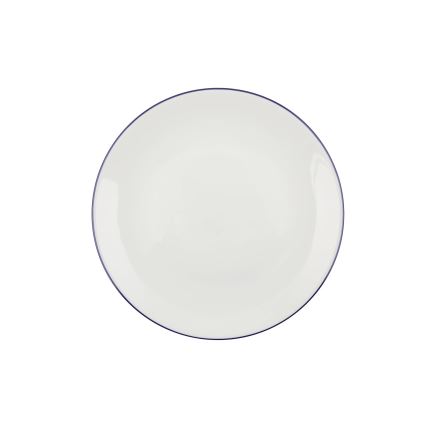 Jedálenská súprava 24 ks biela/modrá/porcelán