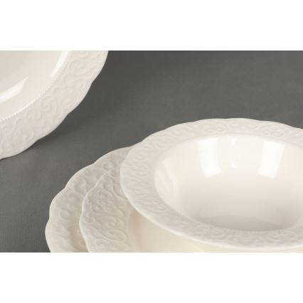 Jedálenská súprava 24 ks biela/porcelán