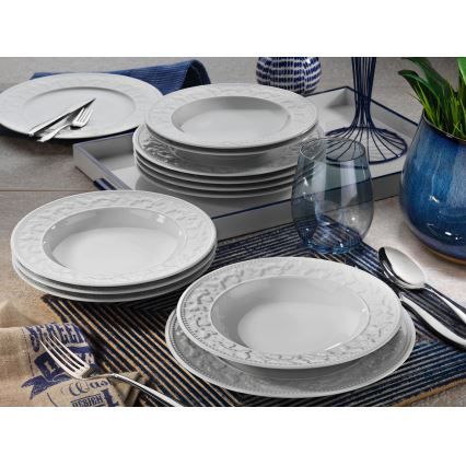 Jedálenská súprava 24 ks biela/porcelán