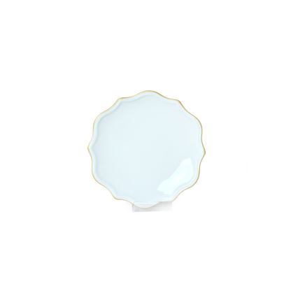 Jedálenská súprava 24 ks, biela/zlatá, kamenina