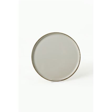 Jedálenská súprava 24 ks krémová/hnedá/keramika