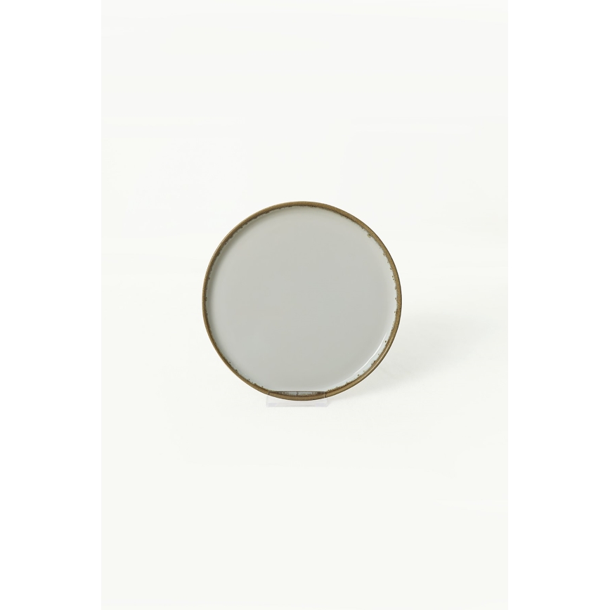 Jedálenská súprava 24 ks krémová/hnedá/keramika