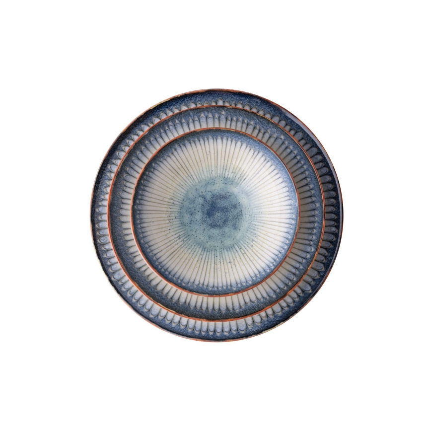 Jedálenská súprava 24 ks modrá/porcelán