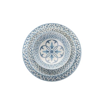 Jedálenská súprava 24 ks modrá/porcelán