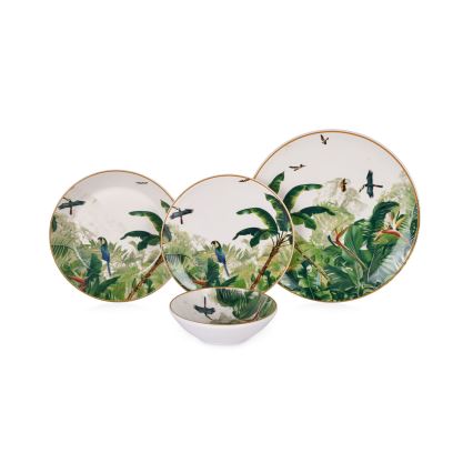 Jedálenská súprava 24 ks pestrofarebná/keramika