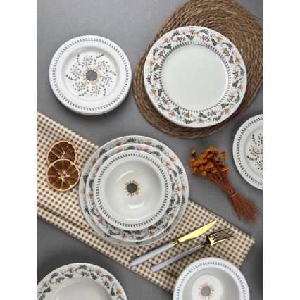 Jedálenská súprava 24 ks pestrofarebná/porcelán