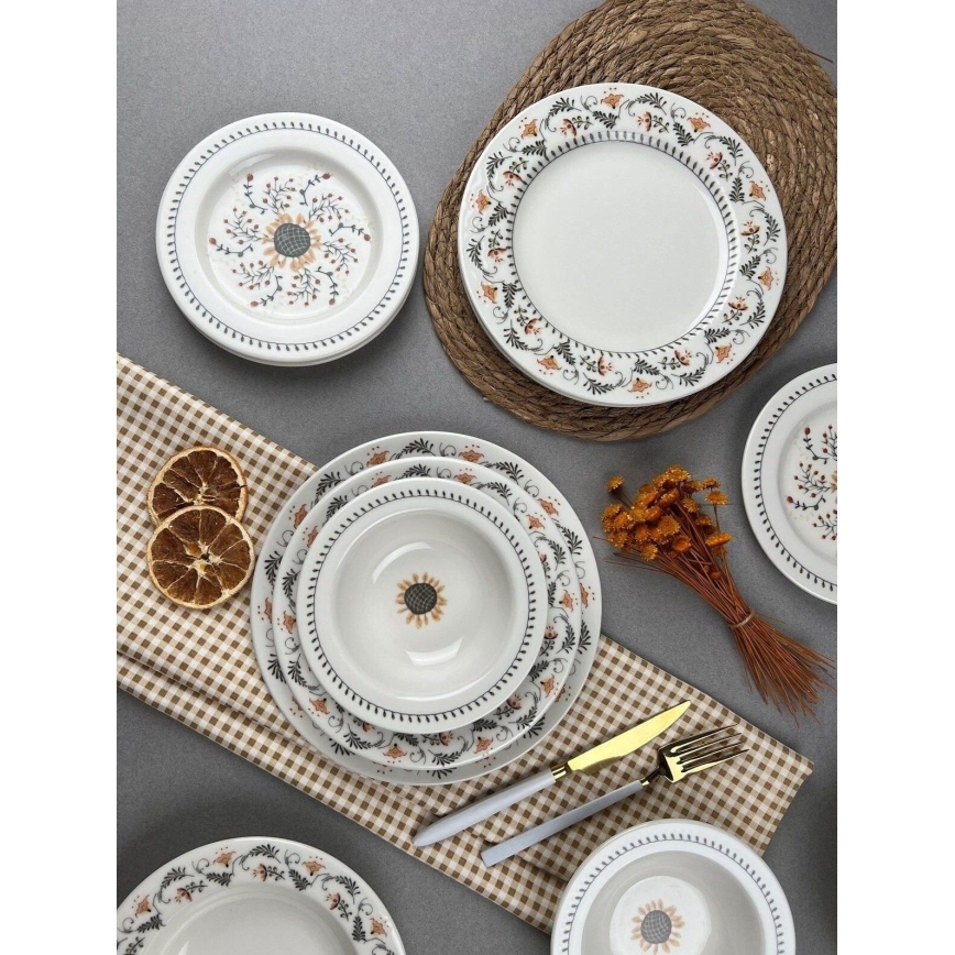 Jedálenská súprava 24 ks pestrofarebná/porcelán