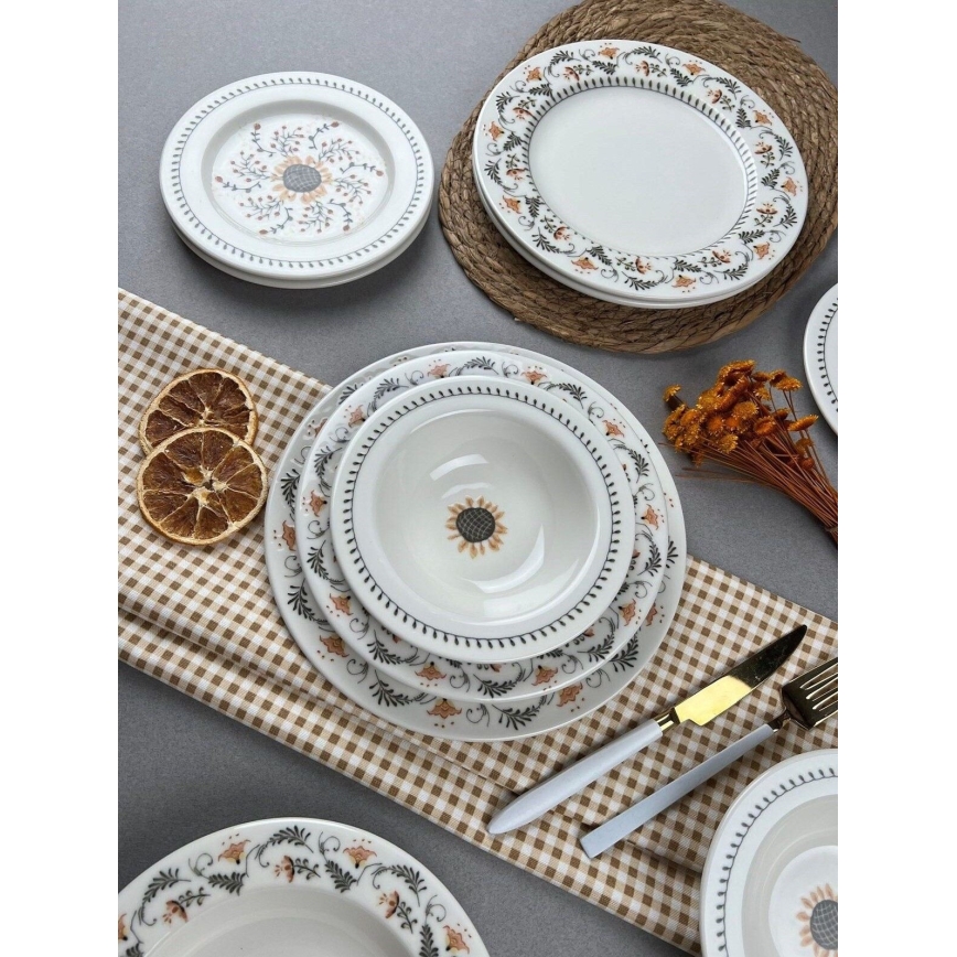 Jedálenská súprava 24 ks pestrofarebná/porcelán