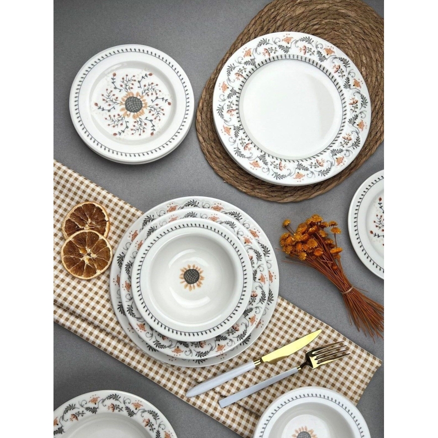 Jedálenská súprava 24 ks pestrofarebná/porcelán
