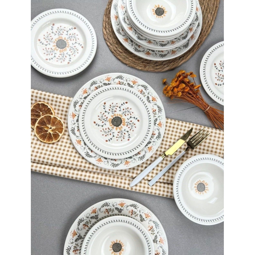Jedálenská súprava 24 ks pestrofarebná/porcelán