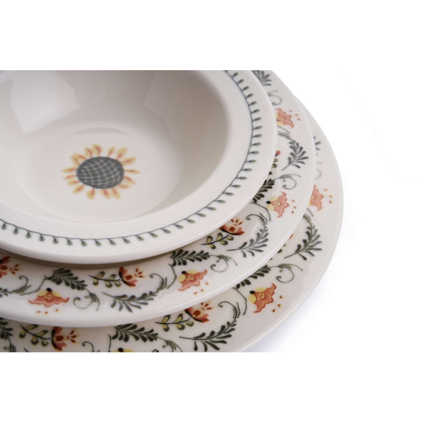 Jedálenská súprava 24 ks pestrofarebná/porcelán
