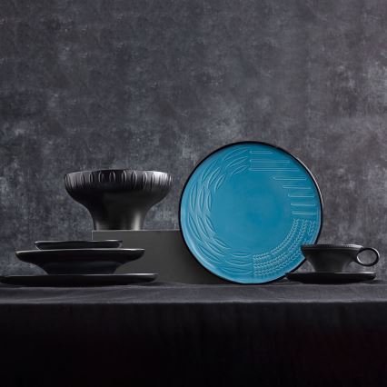 Jedálenská súprava 3 ks modrá/porcelán