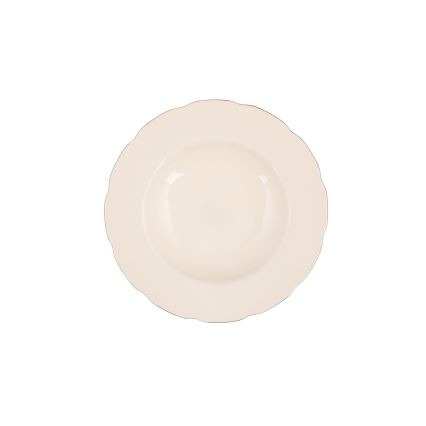 Jedálenská súprava 83 ks biela/medená/porcelán