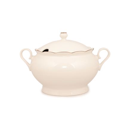 Jedálenská súprava 83 ks biela/medená/porcelán