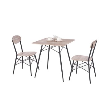 Jedálenský set KABIR 70x70 cm dub/čierna