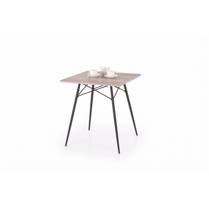 Jedálenský set KABIR 70x70 cm dub/čierna
