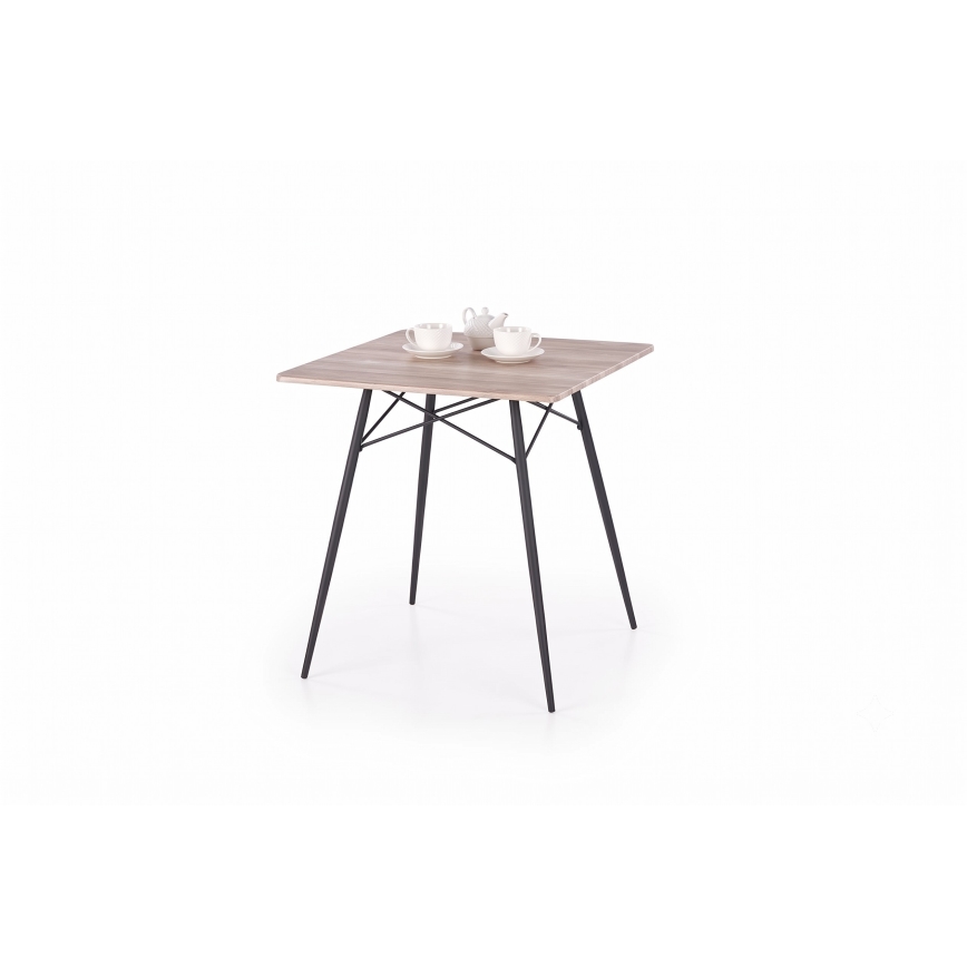 Jedálenský set KABIR 70x70 cm dub/čierna