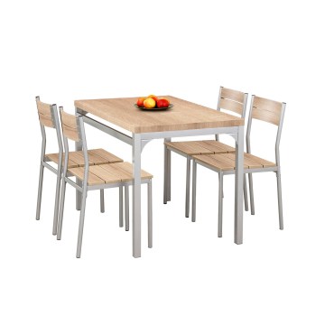 Jedálenský set MALCOLM 110 x 70 cm, kov/dub sonoma