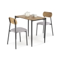 Jedálenský set NANDO 84x54 cm sivý/hnedý/čierny