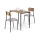 Jedálenský set NANDO 84x54 cm sivý/hnedý/čierny