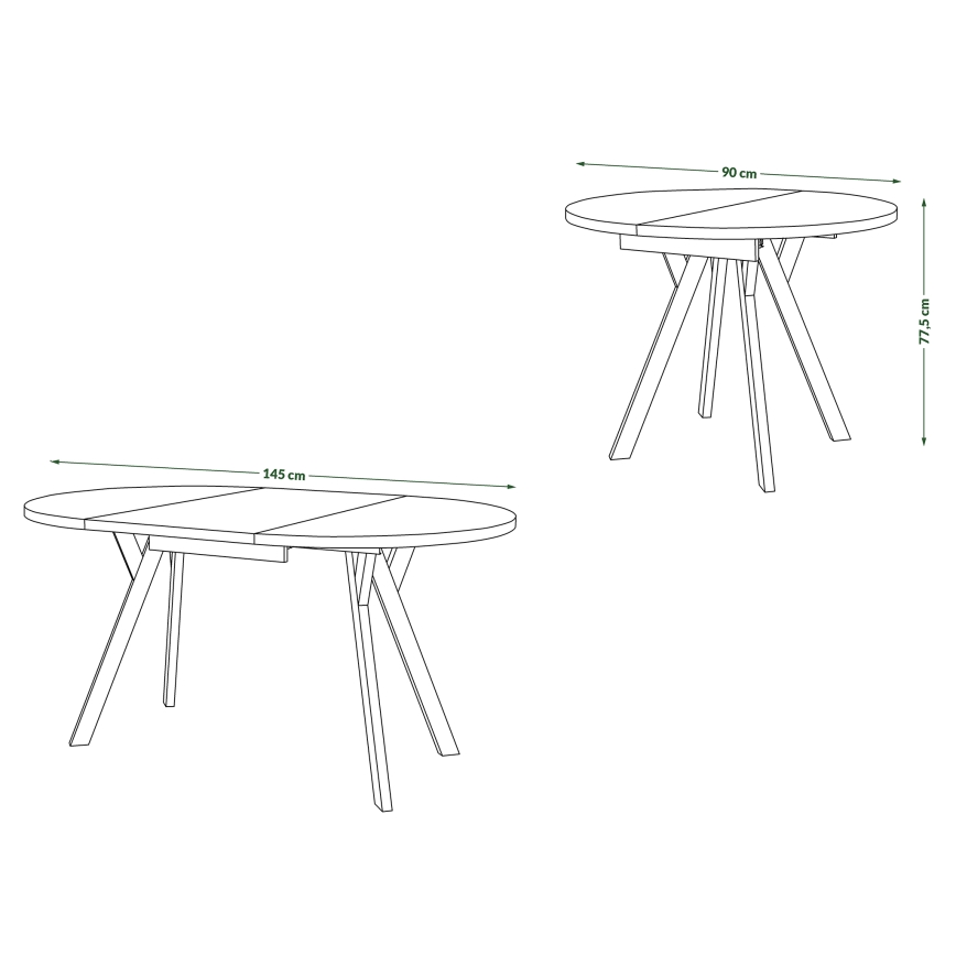 Jedálenský stôl ARTUR dub artisan/béžová