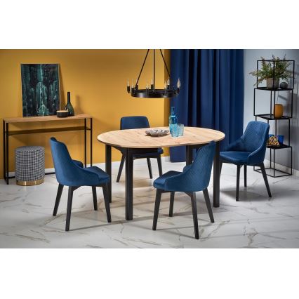 Jedálenský stôl CALMIO dub artisan/čierna