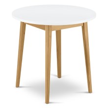 Jedálenský stôl FRISK 75x80 cm biela/dub