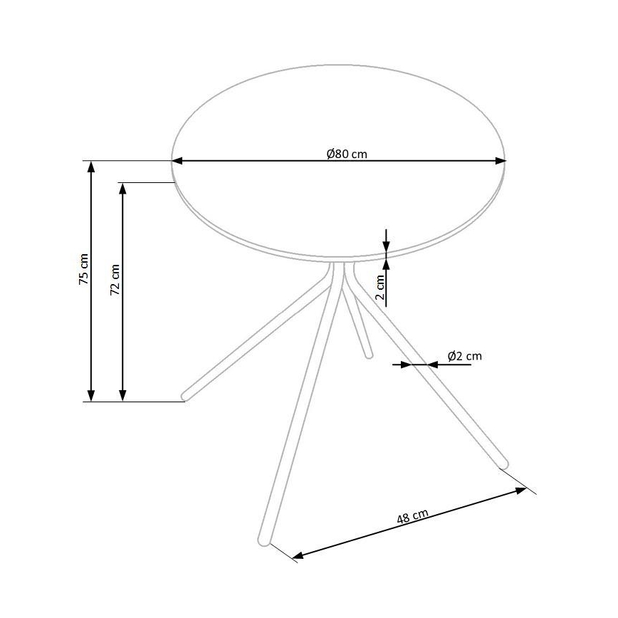 Jedálenský stôl HOMORA čierny