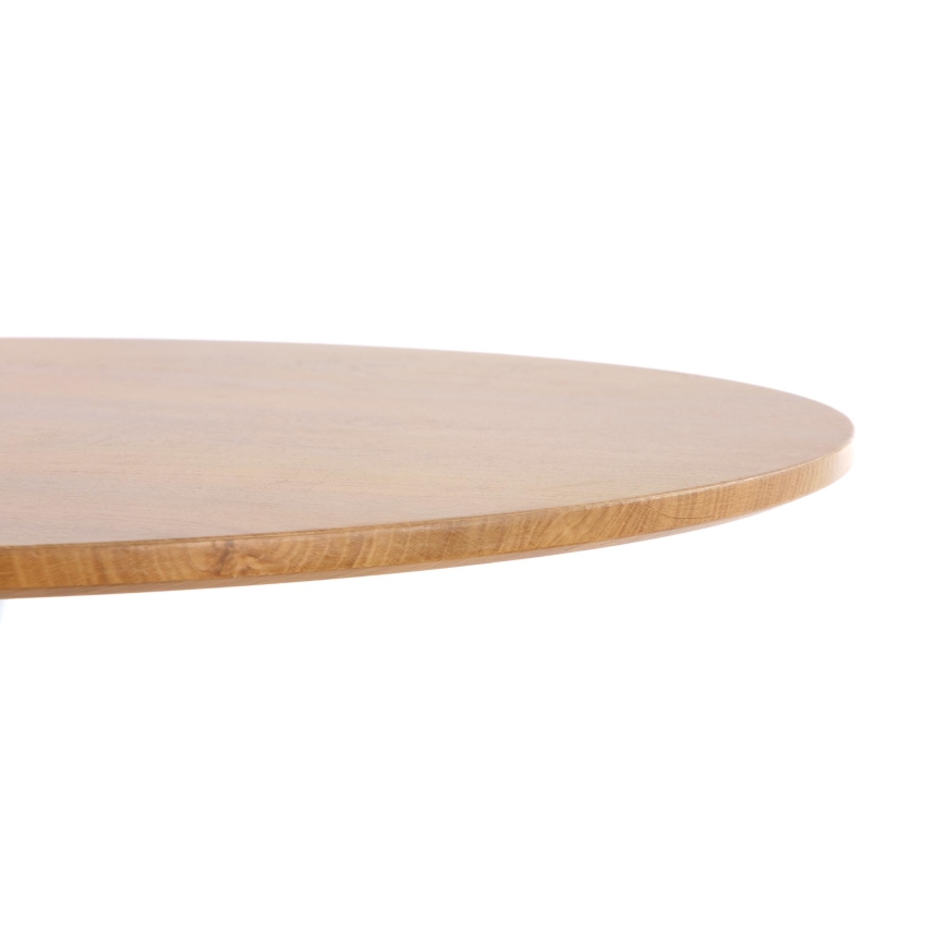 Jedálenský stôl LUGI, priemer 80 cm, hnedá/biela