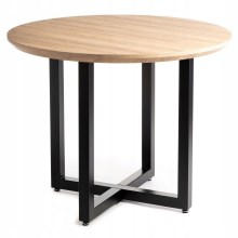 Jedálenský stôl SURI 78x100 cm čierna/hnedá