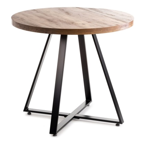 Jedálenský stôl SURI 78x90 cm čierna/hnedá
