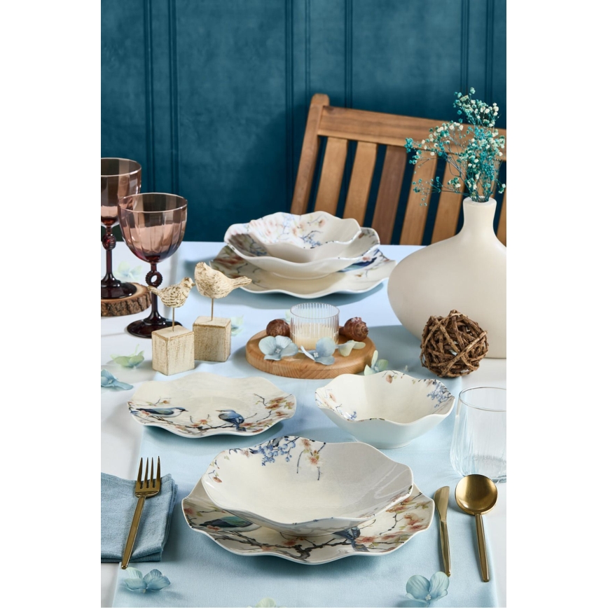 Jedálna sada 24 ks pestrofarebná/porcelán