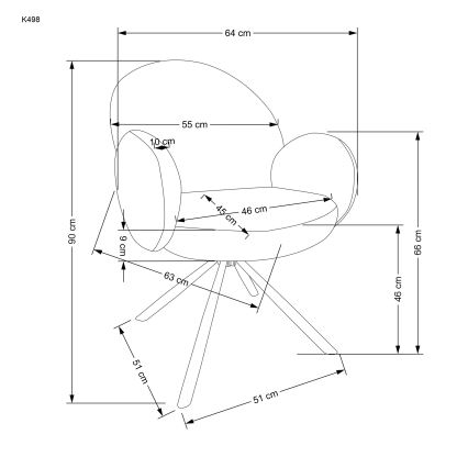 Jedálna stolička KIVA 1 ks hnedá
