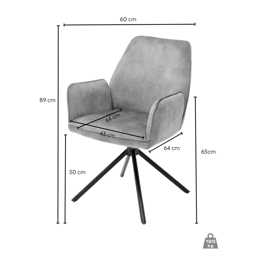Jedálna stolička NEXORO 1 ks sivá