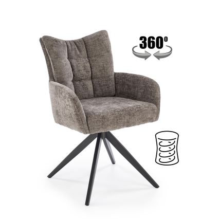 Jedálna stolička NUVO 1 ks šedá/čierna