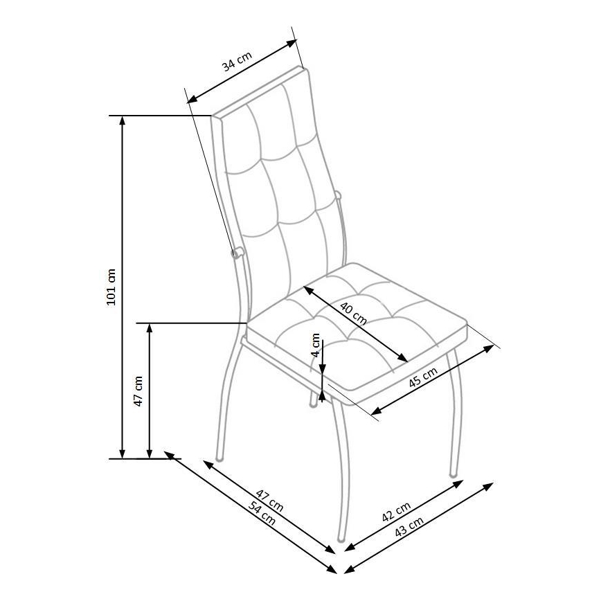 Jedálna stolička WARMIS 1 ks čierna