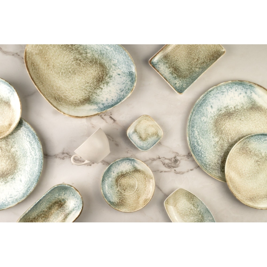 Jedálna súprava 18 ks pestrofarebná/porcelán