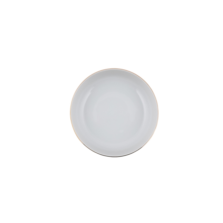 Jedálna súprava 24 ks biela/zlatá/porcelán