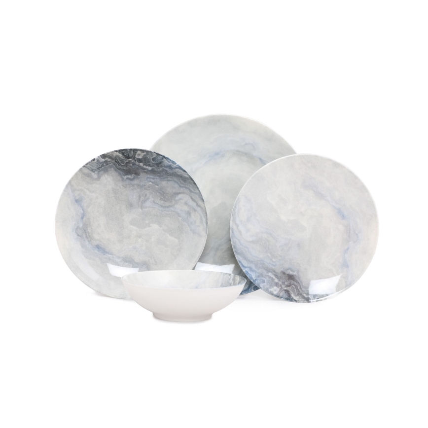 Jedálna súprava 24 ks hnedá/porcelán