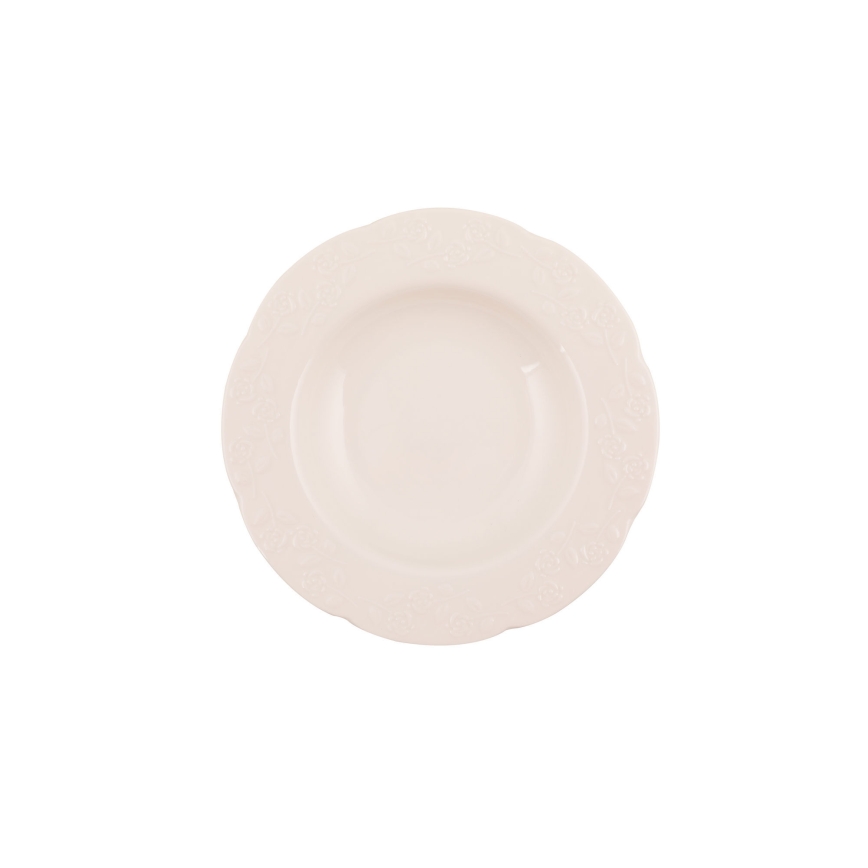 Jedálna súprava 24 ks krémová/porcelán