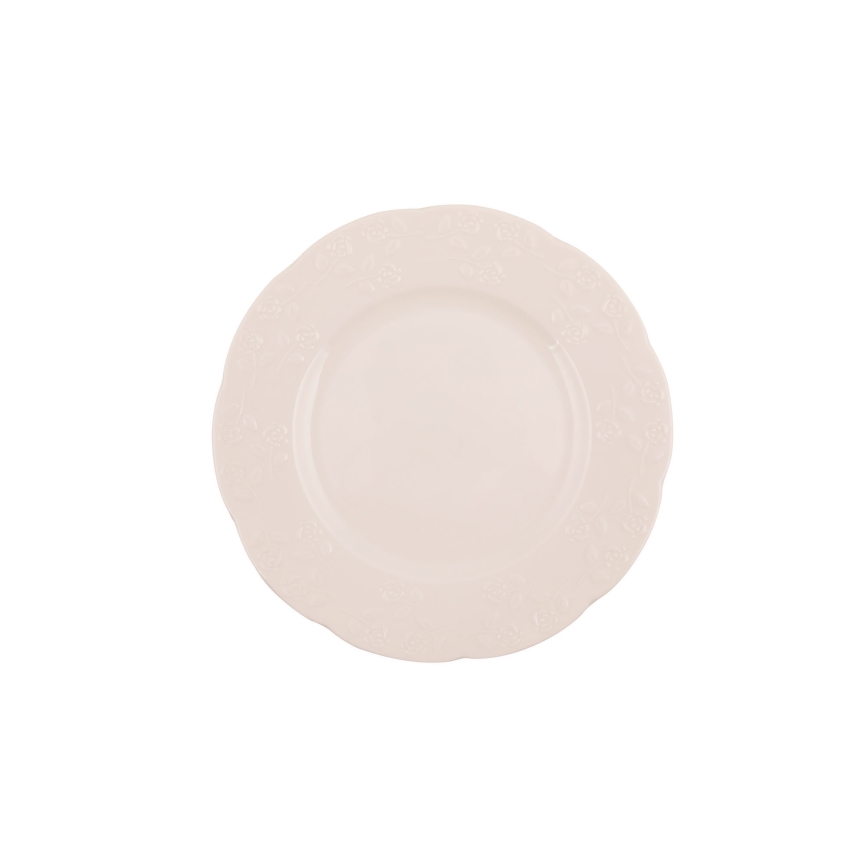 Jedálna súprava 24 ks krémová/porcelán