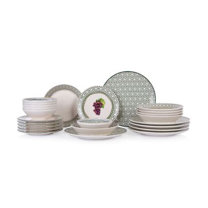 Jedálna súprava 24 ks pestrofarebná/keramika