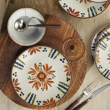 Jedálna súprava 24 ks pestrofarebná/porcelán
