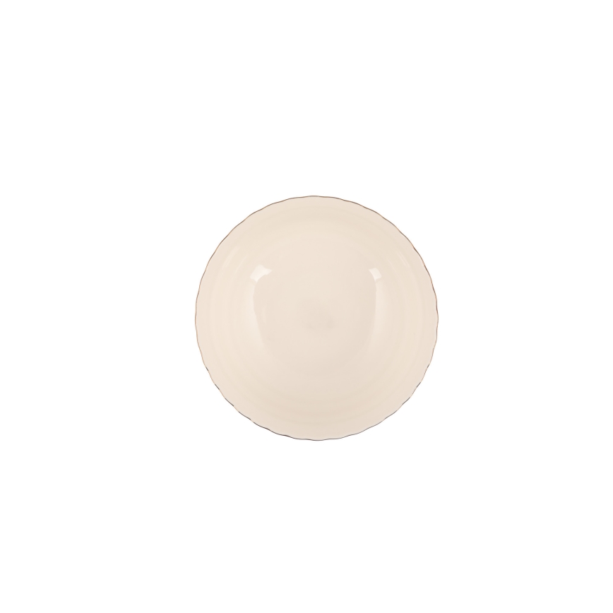 Jedálna súprava 54 ks biela/medená/kostný porcelán